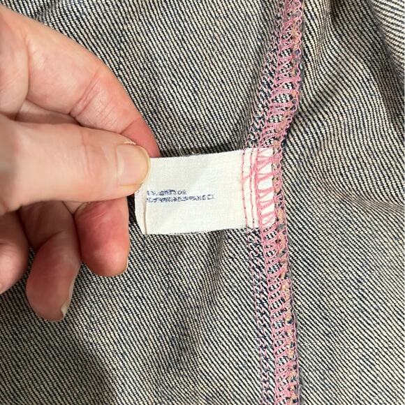 NEW GAP Vintage Y2K Distressed Denim Jean Classic Cropped Jacket Buttons XS NWOT - Picture 12 of 16